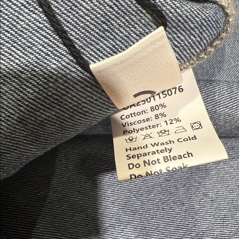 Commense Sweetheart Collar Denim Dress Medium - Picture 8 of 12